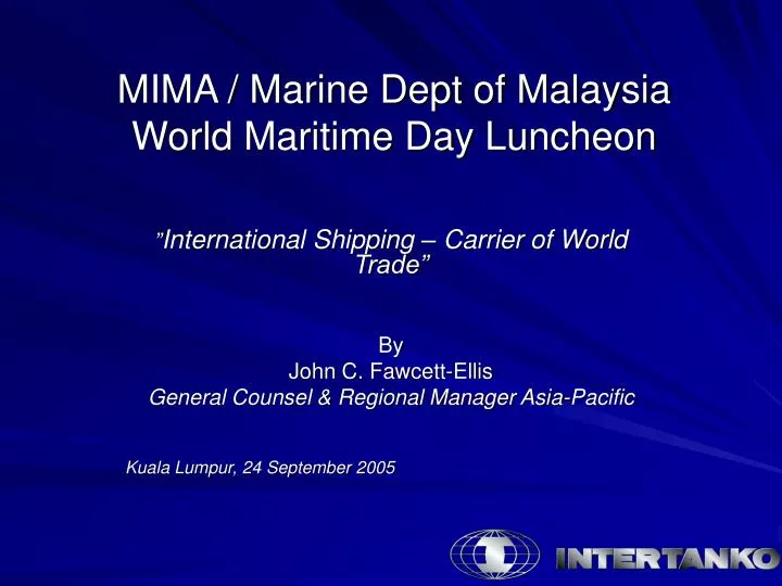 mima marine dept of malaysia world maritime day luncheon
