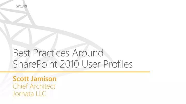 best practices a round sharepoint 2010 user profiles