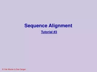 Sequence Alignment Tutorial #3