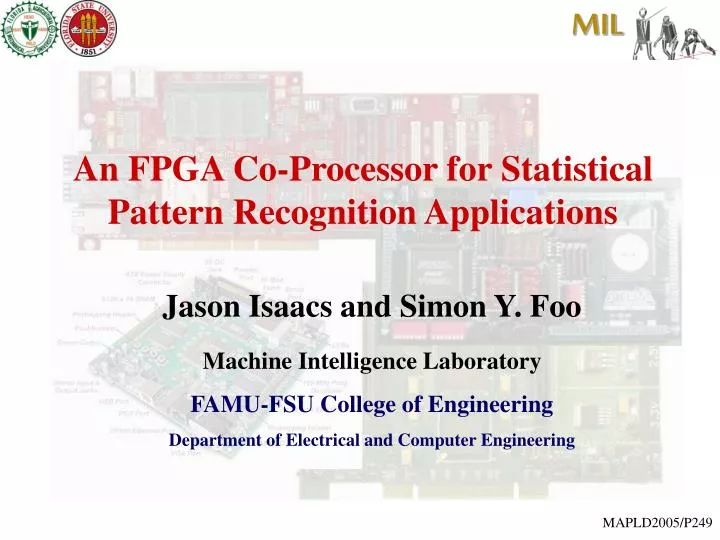 an fpga co processor for statistical pattern recognition applications