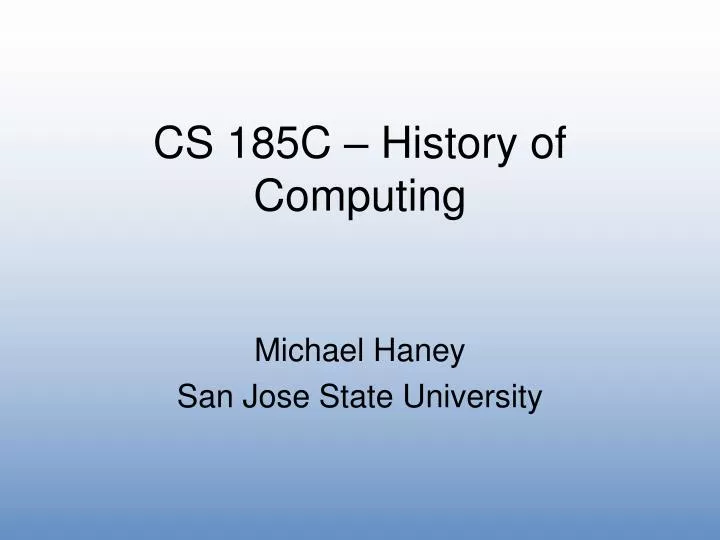 cs 185c history of computing