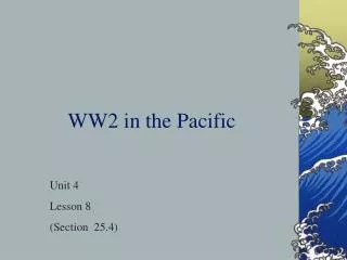 WW2 in the Pacific