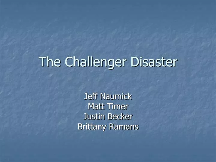 the challenger disaster
