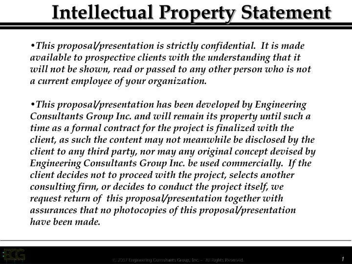 intellectual property statement