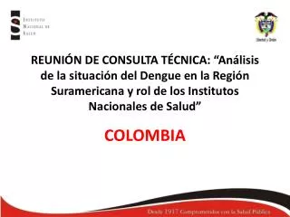 REUNIÓN DE CONSULTA TÉCNICA: “Análisis de la situación del Dengue en la Región Suramericana y rol de los Institutos Nac