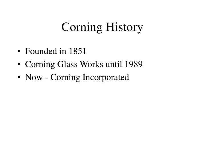 corning history