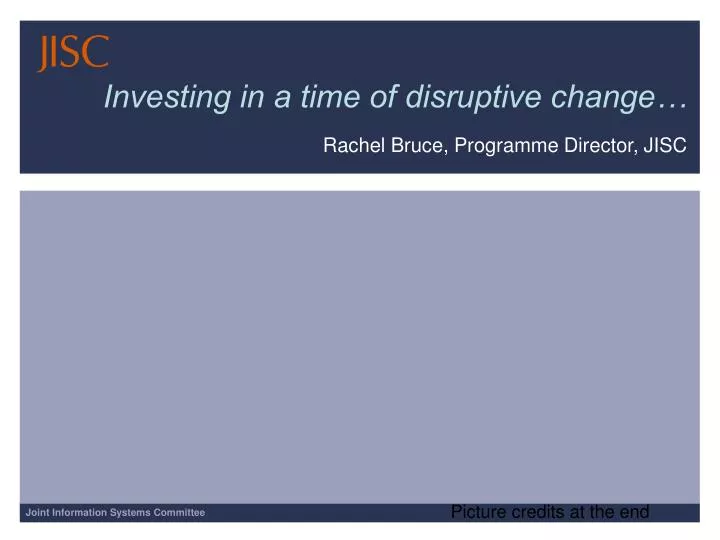 investing in a time of disruptive change