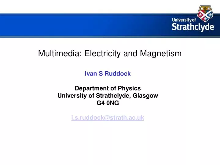 multimedia electricity and magnetism