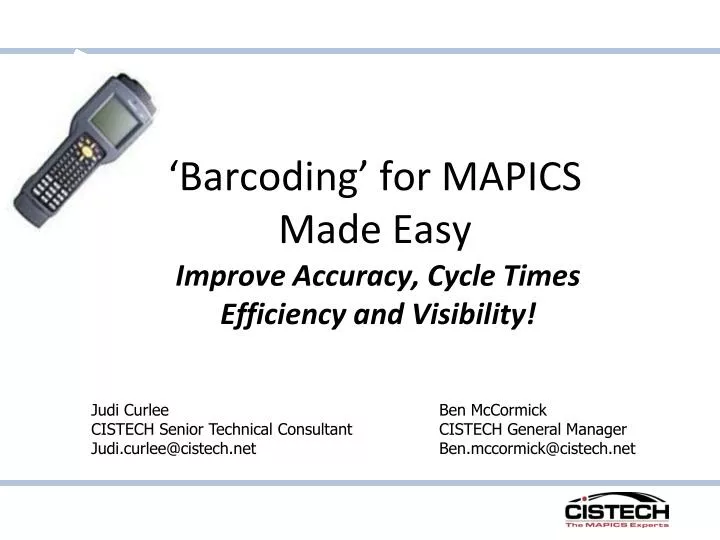 barcoding for mapics made easy