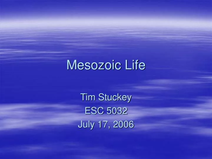 mesozoic life