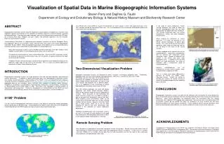Visualization of Spatial Data in Marine Biogeographic Information Systems