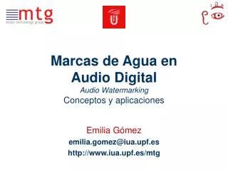 Marcas de Agua en Audio Digital Audio Watermarking Conceptos y aplicaciones