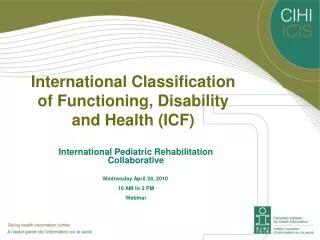 International Classification of Functioning, Disability and Health (ICF)
