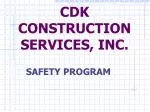 CDK CONSTRUCTION SERVICES, INC. - slide 1