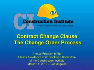 Contract Change Clause The Change Order Process