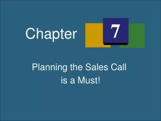 Planning the Sales Call is a Must!