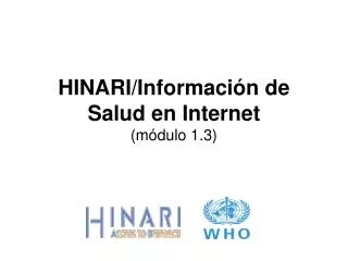 hinari informaci n de salud en internet m dulo 1 3