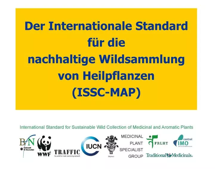 der internationale standard f r die nachhaltige wildsammlung von heilpflanzen issc map