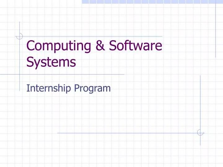 computing software systems