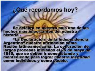 qu recordamos hoy