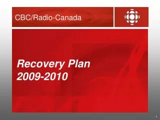 Recovery Plan 2009-2010