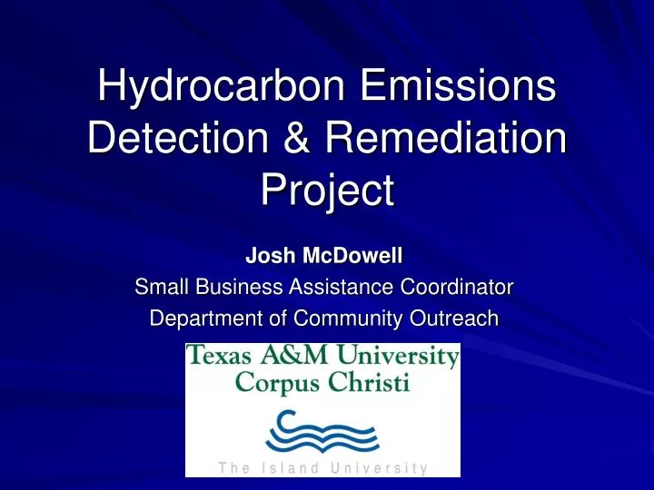 hydrocarbon emissions detection remediation project