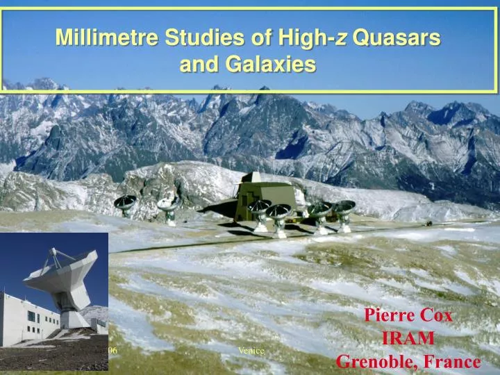 millimetre studies of high z quasars and galaxies