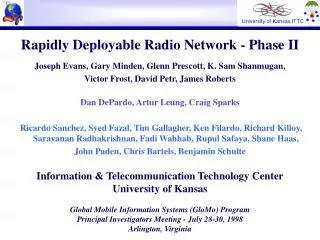 Rapidly Deployable Radio Network - Phase II