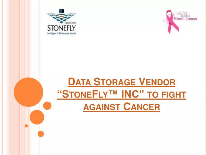 data storage vendor stonefly inc to fight against cancer