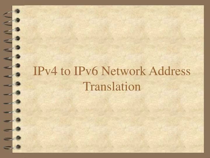 ipv4 to ipv6 network address translation