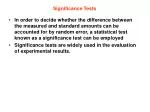 Significance Tests - slide 1