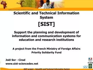 Scientific and Technical Information System