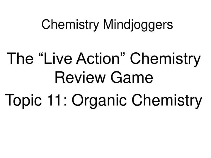 chemistry mindjoggers