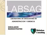 LABORATORIO DE SIMULADORES EN ADMINISTRACION Y GERENCIA - slide 1