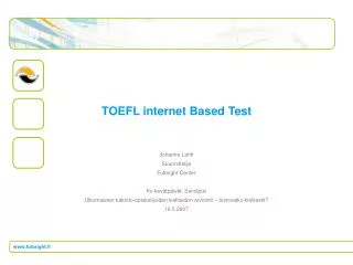 TOEFL internet Based Test
