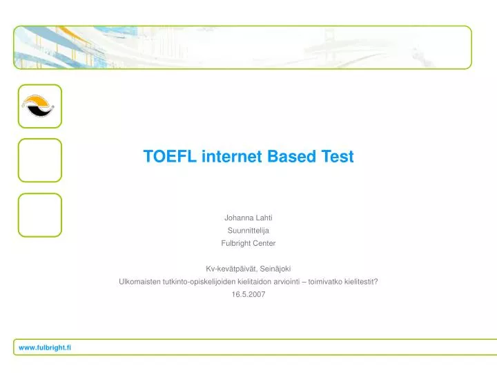 toefl internet based test