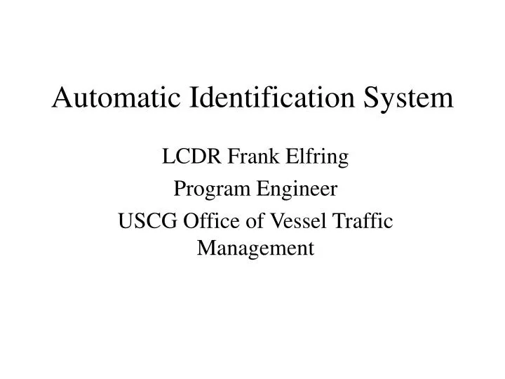 automatic identification system