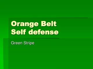 Orange Belt Self defense