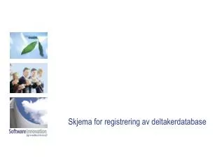Skjema for registrering av deltakerdatabase