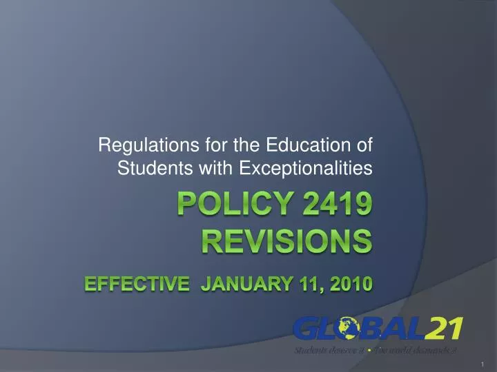 regulations for the education of students with exceptionalities