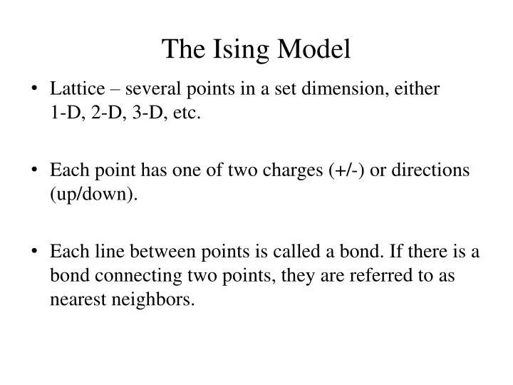 the ising model