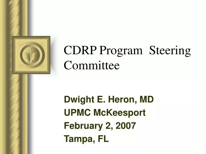 cdrp program steering committee