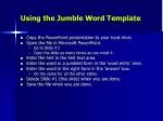 Using the Jumble Word Template - slide 1