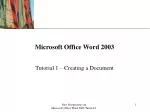 Microsoft Office Word 2003 - slide 1