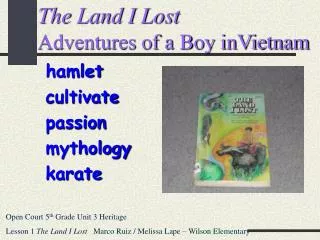 The Land I Lost Adventures of a Boy inVietnam