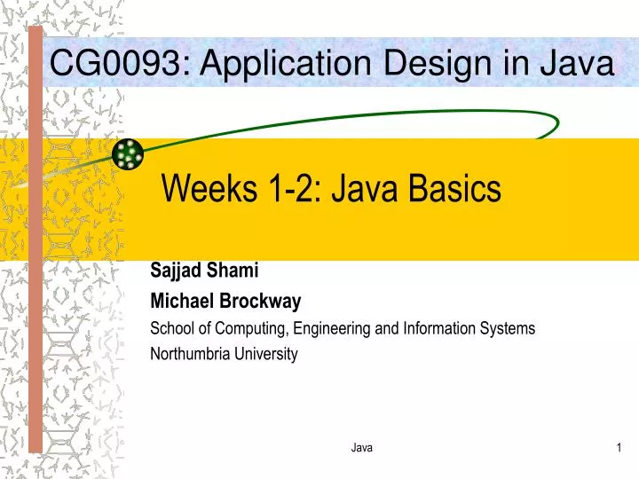 weeks 1 2 java basics