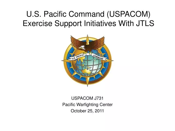 u s pacific command uspacom exercise support initiatives with jtls