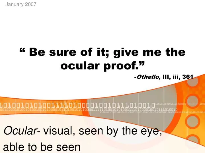 be sure of it give me the ocular proof othello iii iii 361