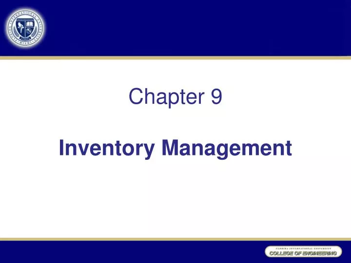 chapter 9 inventory management