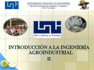 INTRODUCCIÓN A LA INGENIERÍA AGROINDUSTRIAL II